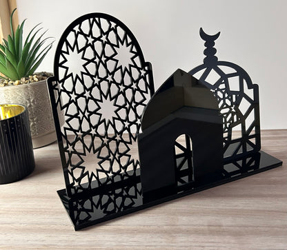 Mosque Design Centrepiece | Three-piece Set | Islamic Decor | White or Black Acrylic