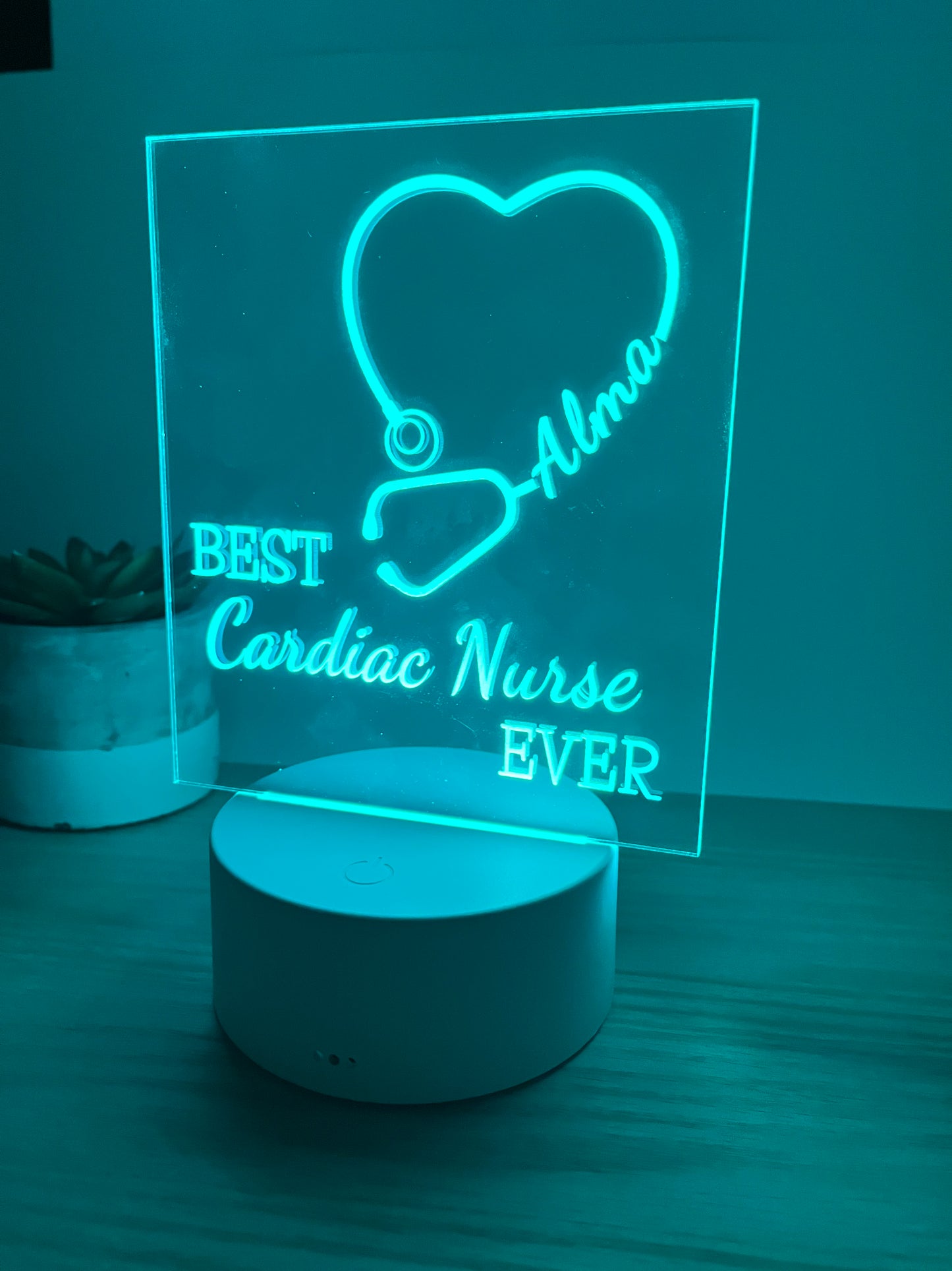 Personalized Acrylic Employee Recognition Gift | LED Nurse Award