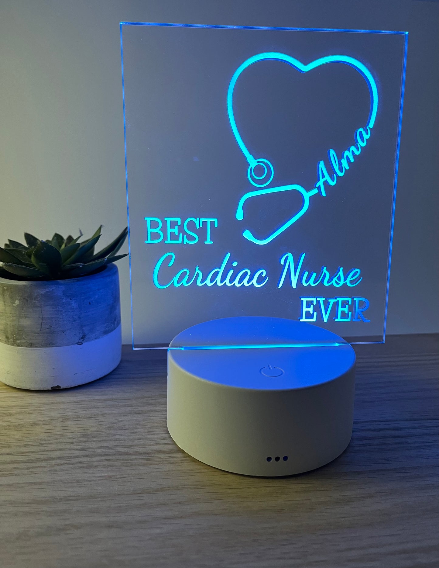 Personalized Acrylic Employee Recognition Gift | LED Nurse Award