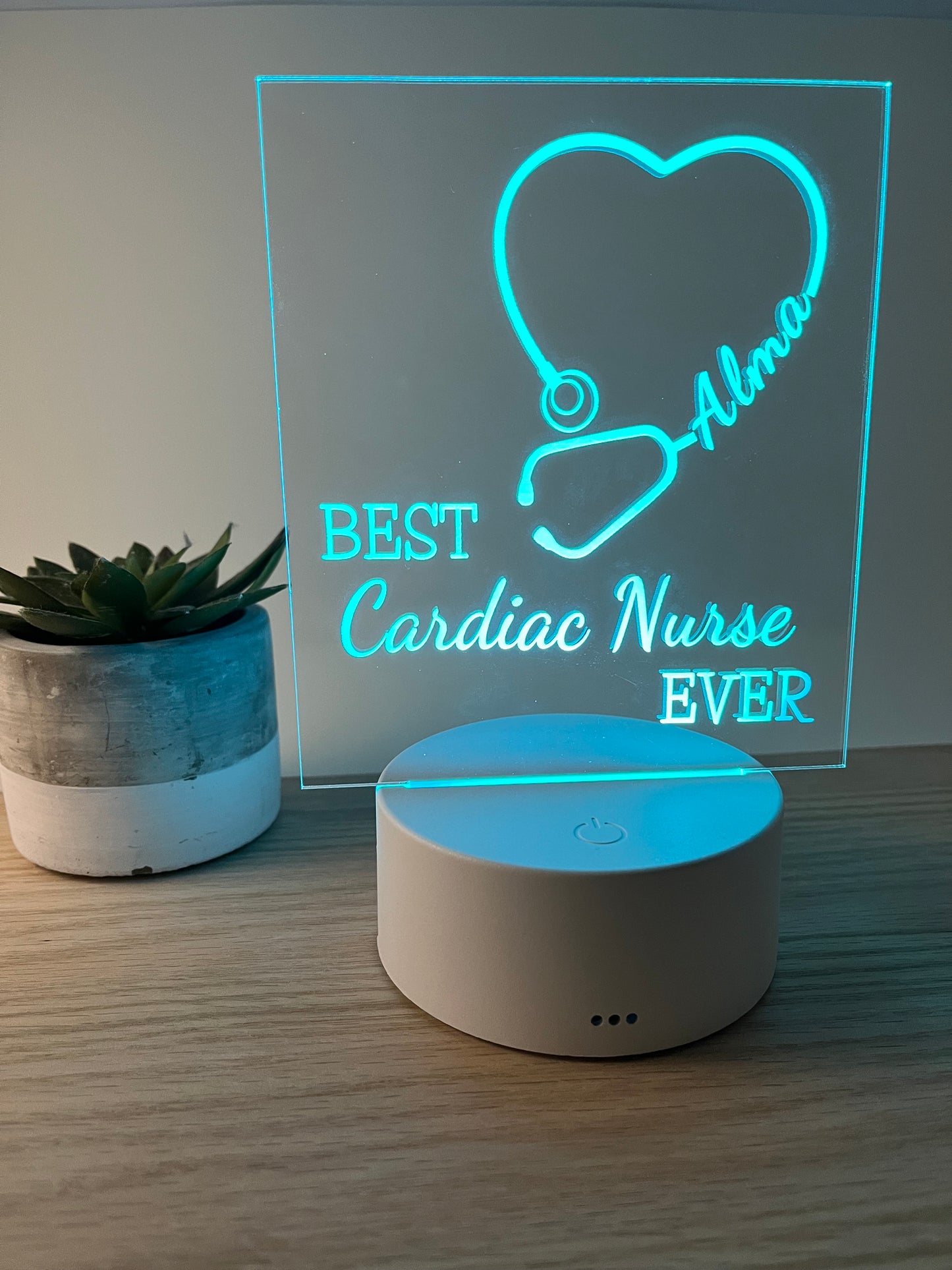 Personalized Acrylic Employee Recognition Gift | LED Nurse Award