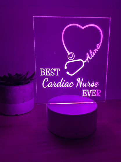 Personalized Acrylic Employee Recognition Gift | LED Nurse Award