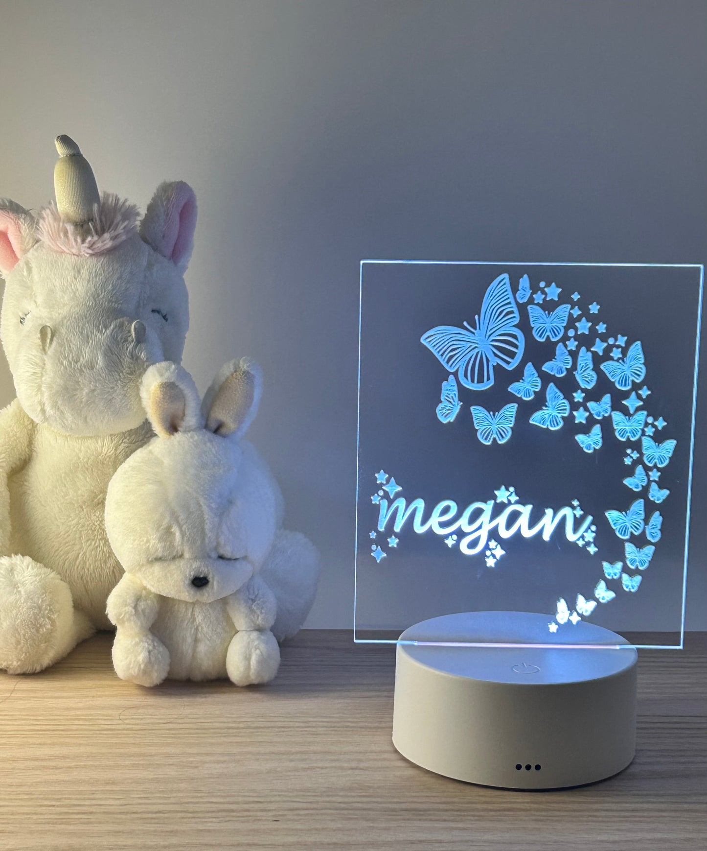 Personalized Acrylic Night Light | Butterfly Design with Your Name