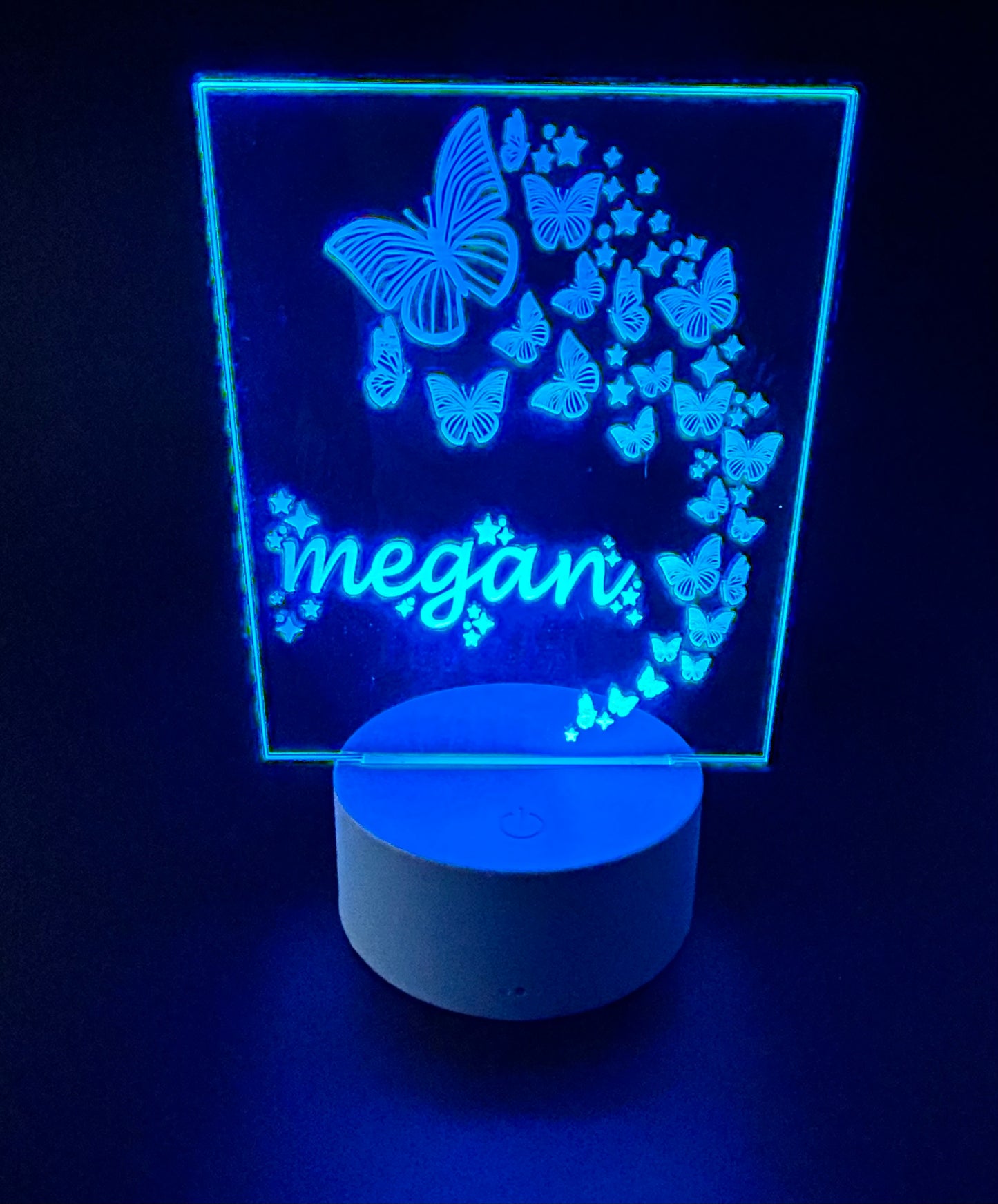 Personalized Acrylic Night Light | Butterfly Design with Your Name