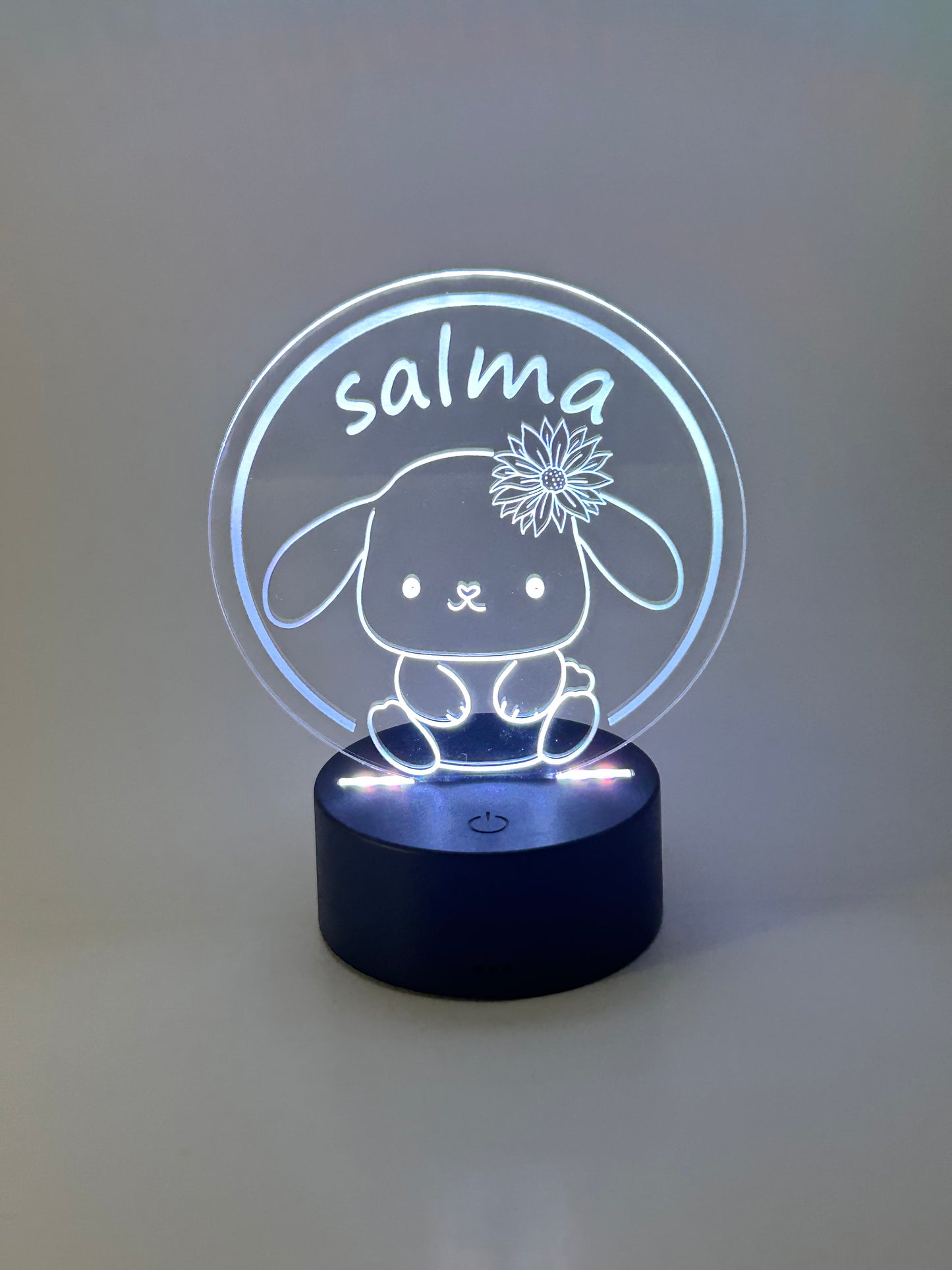 Personalized Acrylic Night Light | Bunny Design with Your Name