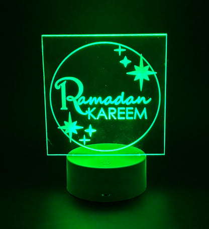 Ramadan Kareem - Stars Acrylic LED Night Light | Ramadan Gift